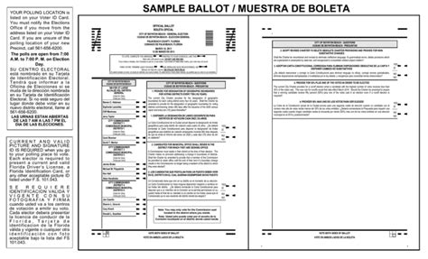 Sample Ballot Muestra De Boleta