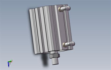 气缸cq2a80 100dm Solidworks 2014 模型图纸下载 懒石网