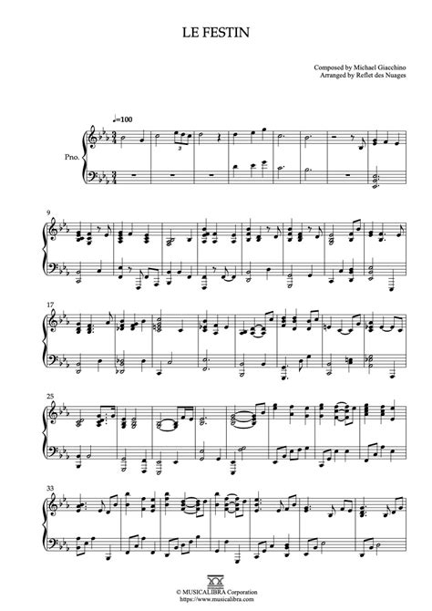 Piano Solo Sheet Music Le Festin Musicalibra