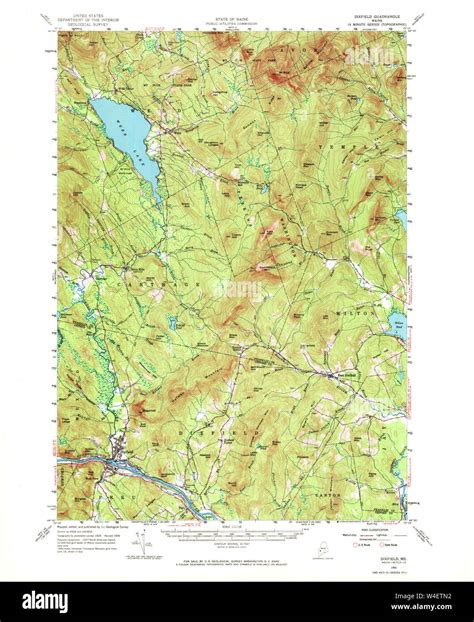 Maine USGS Historical Map Dixfield 460363 1956 62500 Restoration Stock