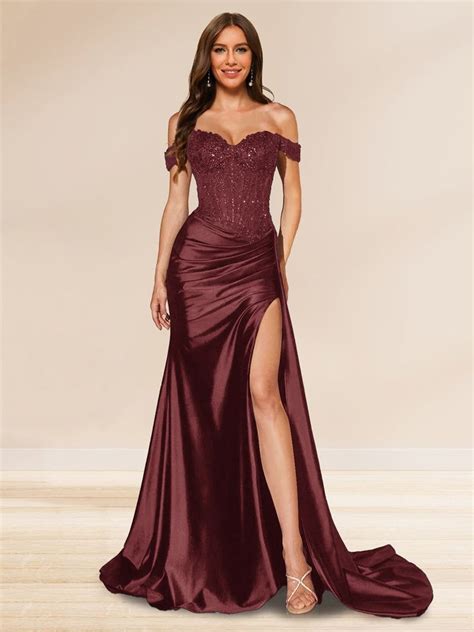 burgundy evening dress shop  pinterest