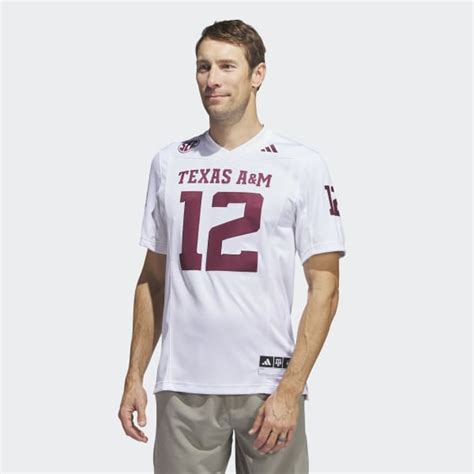 adidas Texas A&M Football Off-Field Away Jersey - White | Free Shipping ...