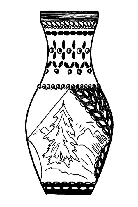 Трафареты Ваз для вырезания из бумаги.