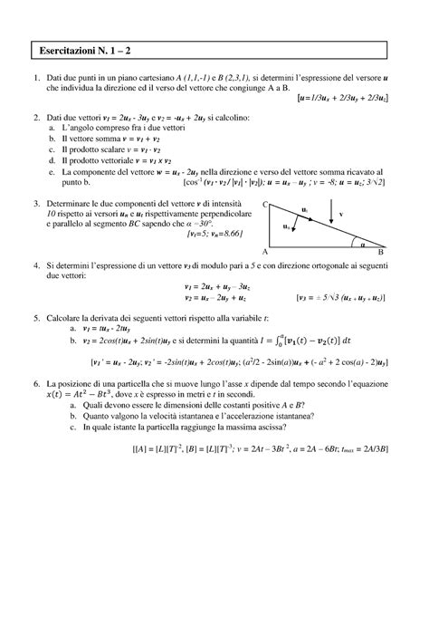 E01 02 Calcolo Vettoriale Dati Due Punti In Un Piano Cartesiano A