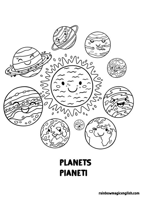 Sistema Solare Da Colorare