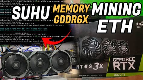 RTX 3070 Ti Mining ETH Ethereum Hashrate Test Temperature Memory GDDR6X