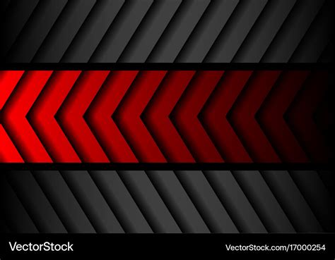 Abstract red gray arrow pattern black Royalty Free Vector