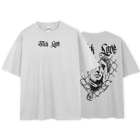 Camiseta Camisa Fuck Love Oversized Grades Style Streetwear Shopee Brasil