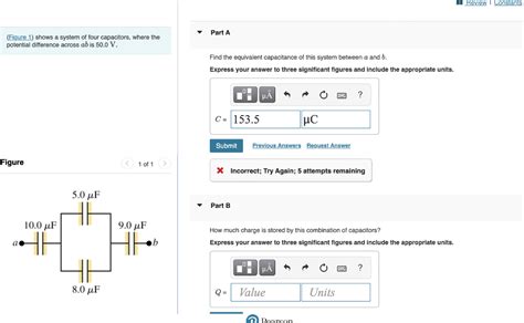 Solved Figure 1 Shows A System Of Four Capacitors Where Chegg