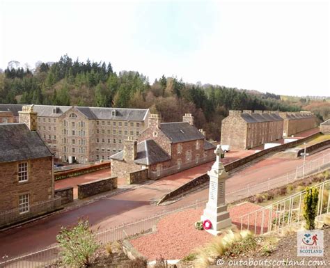 New Lanark World Heritage Site Is Situated On The Banks Of The Falls Of