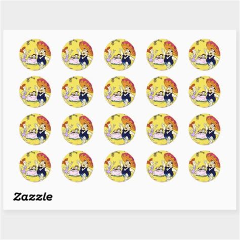 Fred Flintstone Wilma Barney And Betty Fiesta Classic Round Sticker