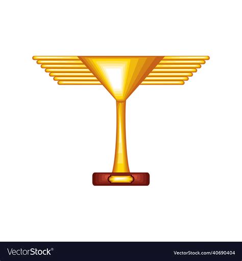 Gold trophy cup Royalty Free Vector Image - VectorStock