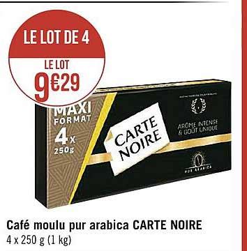 Promo Café Moulu Pur Arabica Carte Noire chez Supermarchés