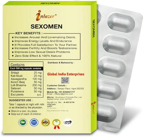 Inlazer Sexoman Sex Medicine Controls Early Delay And Balances Male