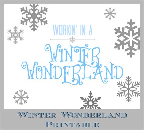 Spool and Spoon: Winter Wonderland Printable