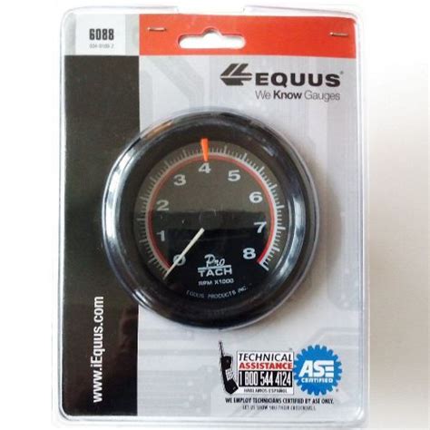 Buy New Equus 6088 3 38 Black Tachometer 0 8000 Rpm Car Dash Panel