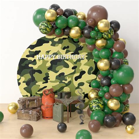 Amazon HYOWCHI Army Birthday Party Decorations Balloon Arch 110