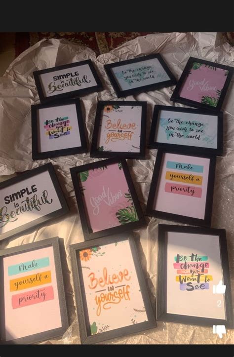 6 Pack Inspirational Quote Frames set | Frame World