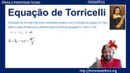 Equa O De Torricelli Como Resolver Videoaula Professor Telmo