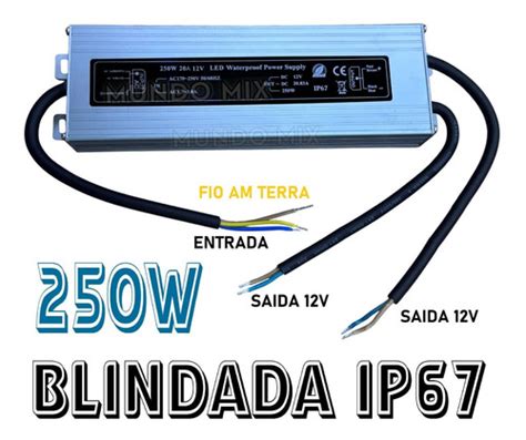 Fonte Blindada Metal Prova Dagua Ip V A W Bivolt