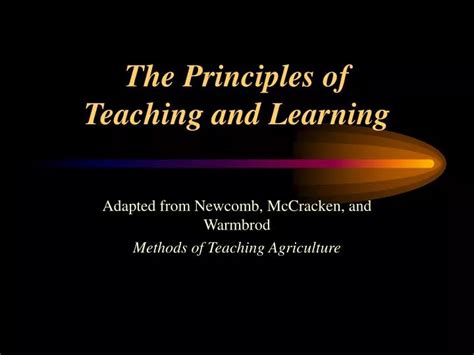 Ppt The Principles Of Teaching And Learning Powerpoint Presentation