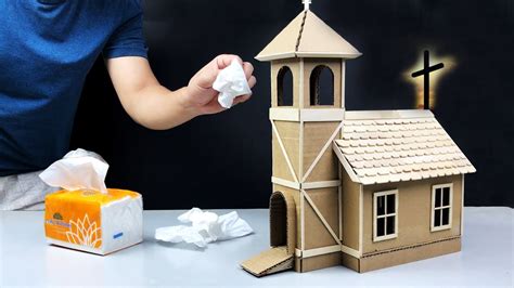 Just One 1 DIY A Simple Cardboard Church For Christmas YouTube