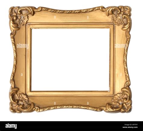 Gold Picture Frame Cut Out Stock Images And Pictures Alamy