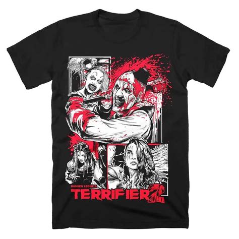 Wholesale Terrifier T Shirts For Men And Women Black Crewneck Short