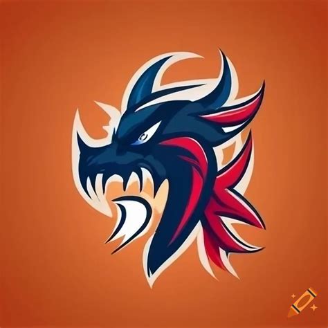 Sleek And Minimalist Sports Logo With A Fierce Dragon Mascot On Craiyon