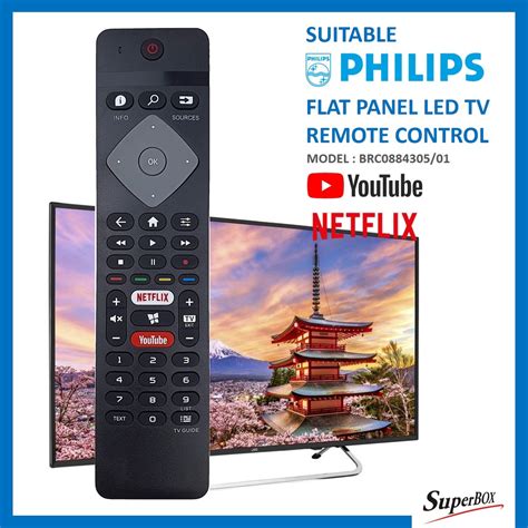 Suitable Philips Brc Netflix Flat Penal Smart Led Tv Remote