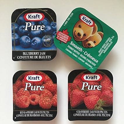 Kraft Lot de 30 variétés de beurre d arachide et de confiture Amazon