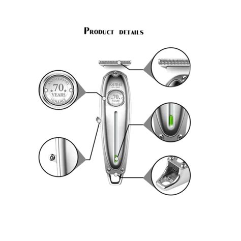 Patillera Trimmer Recargable Kemei 70 Años KM1949 Clipper y Shaver