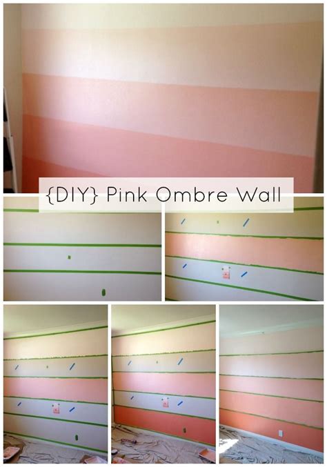 Diy Pink Ombre Wall Perfect For A Nursery Ombre Wall Diy Ombre Wall Pink Ombre Wall