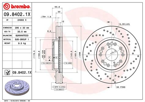 Brake Disc Brembo 09 8402 1X