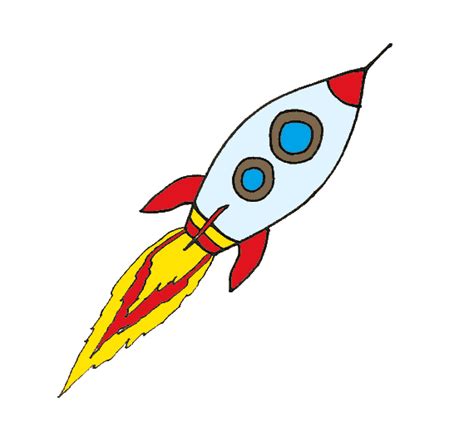 How to draw a Rocket ship step by step - Cartoon Rocket ship drawing ...