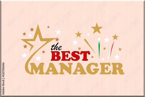 Best Manager Greeting Card Poster Banner Graphic Illustration