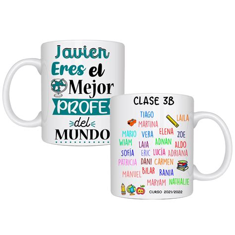 Taza Personalizada Eres El Mejor Profe Del Mundo T Personalizas