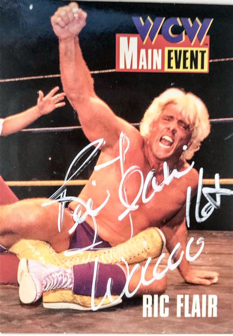 1995 Cardz Wcw Main Event Ric Flair Autographed Ric Flair Official