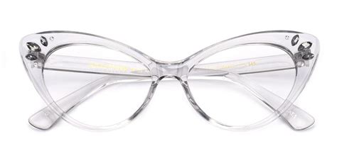 These striking cat eye glasses with delicate details ornamented on the ...