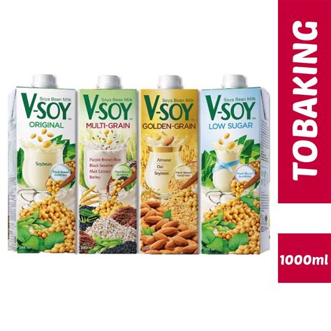 V Soy Susu Kedelai V Soy Soya Milk Uht Multigrain Original Low