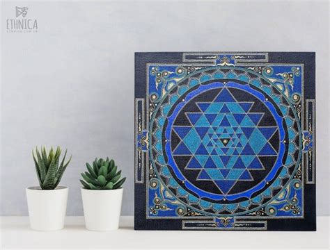 Sri Yantra Wall Art Sacred Geometry Painting Art For Etsy India