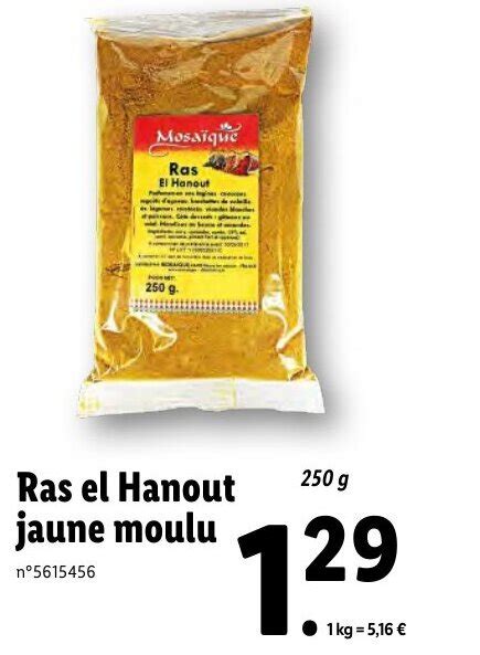 Promo Ras El Hanout Jaune Moulu Chez Lidl