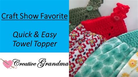 How To Crochet Quick And Easy Towel Topper Youtube