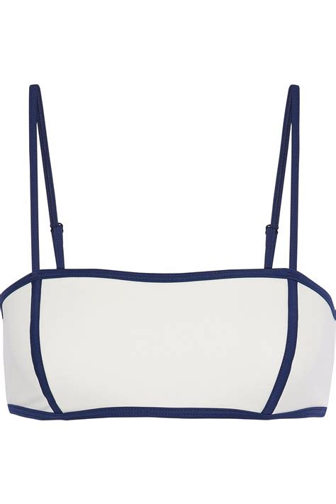 SOLID STRIPED The Natalie Two Tone Bikini Top THE OUTNET