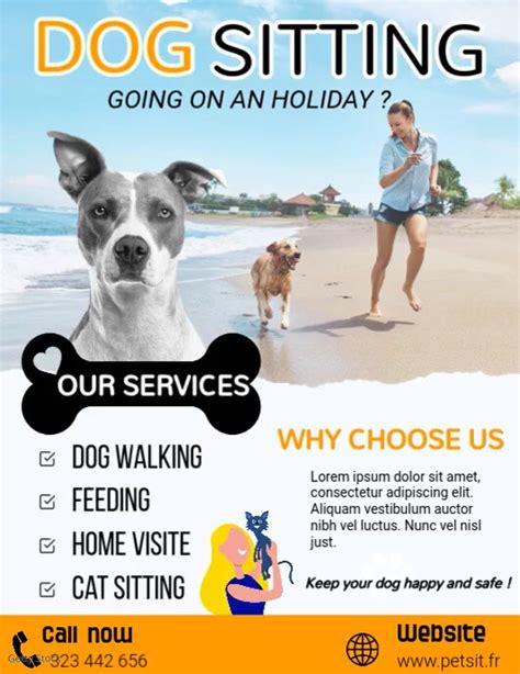 Pet Sitting Poster Template Postermywall