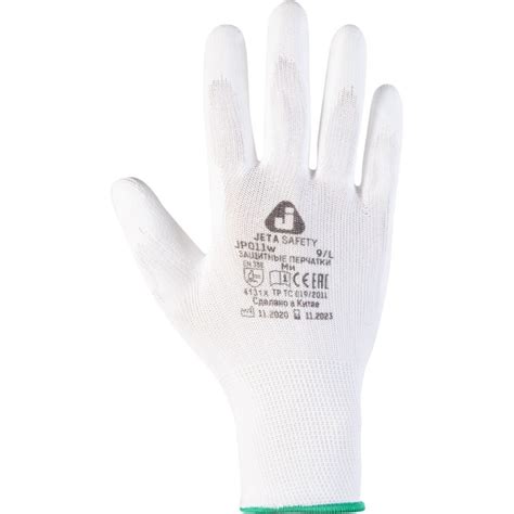 Перчатки с полиуретановым покрытием Jeta Safety размер XL/10, 3 пары ...