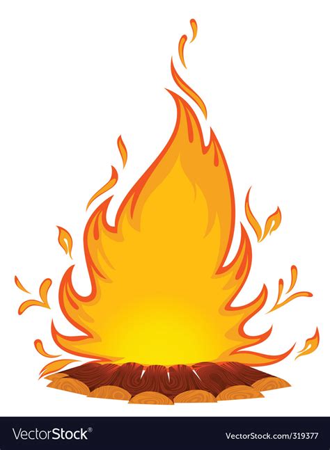 Log fire Royalty Free Vector Image - VectorStock