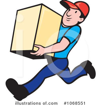 Delivery Man Clipart #1068551 - Illustration by patrimonio