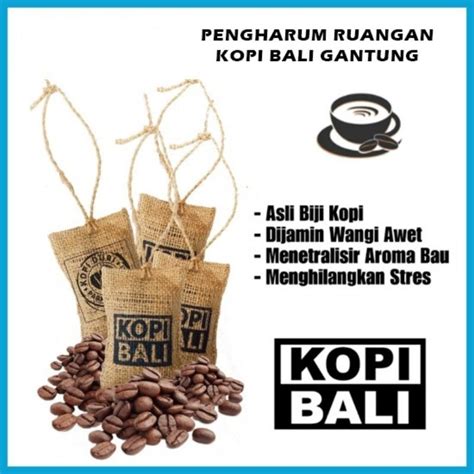 Jual Pengharum Pewangi Gantungan Mobil Biji Kopi Bali Pengharum