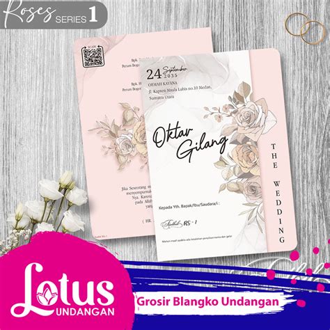 Jual Blangko Undangan Pernikahan Fadhil Roses Cantik Harga Murah